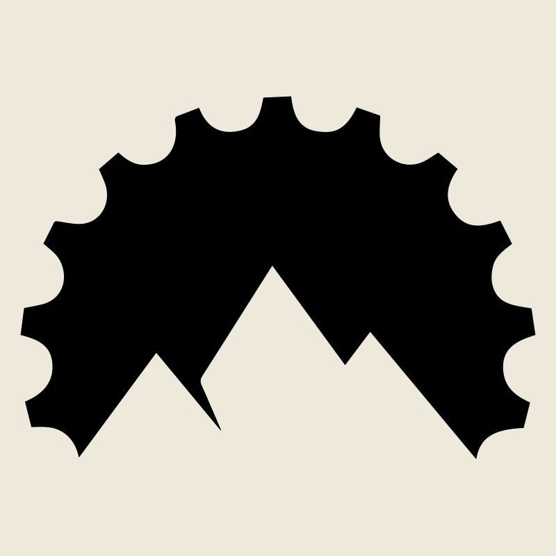 Zahnrad trifft Bergsilhouette