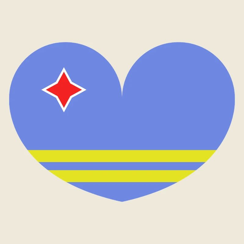 Herz der Aruba-Flagge