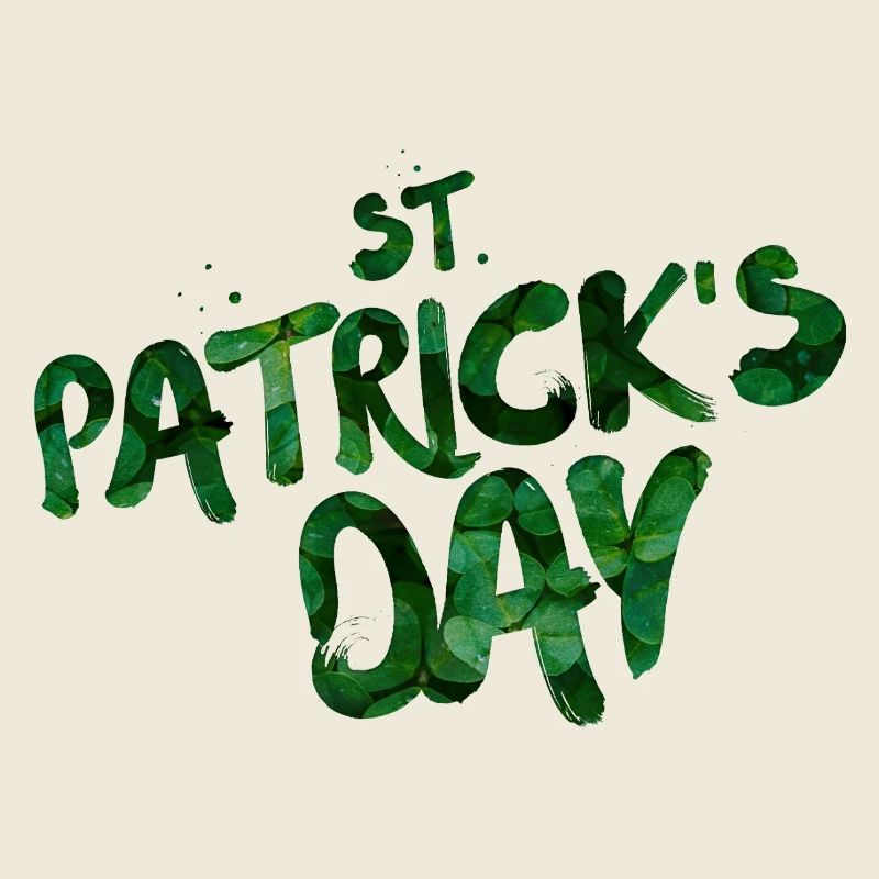 Green Leaf Typo St Patrick's Day