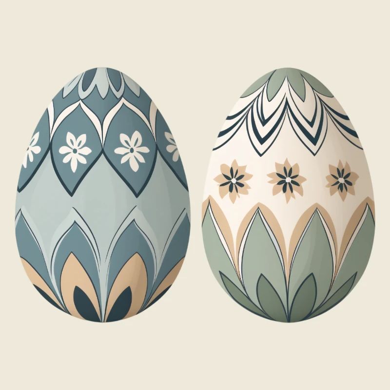 Pastell Floral Ornament Eier