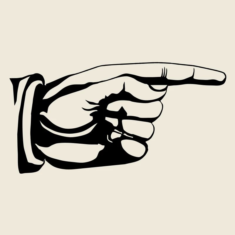 So altmodisch Zeigehandzeichen