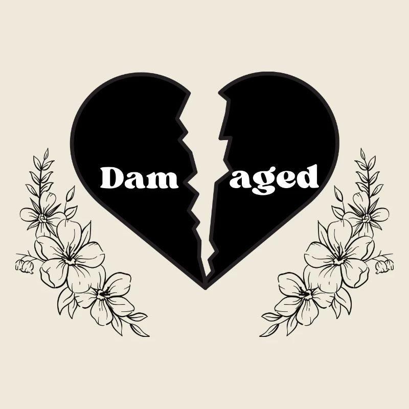 Split Heart Floral Border