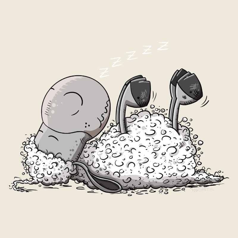 Kleines Schlafendes Schaf Träumt