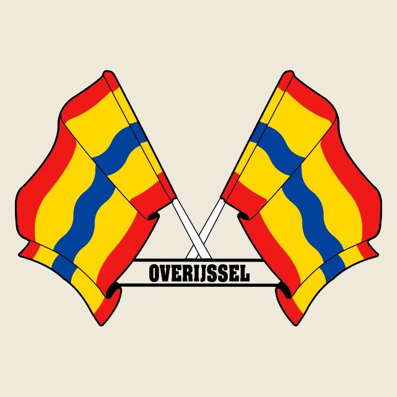 Texte à deux drapeaux OVERIJSSEL