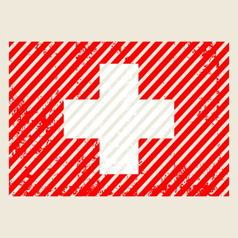  Schweizer Flagge Retro