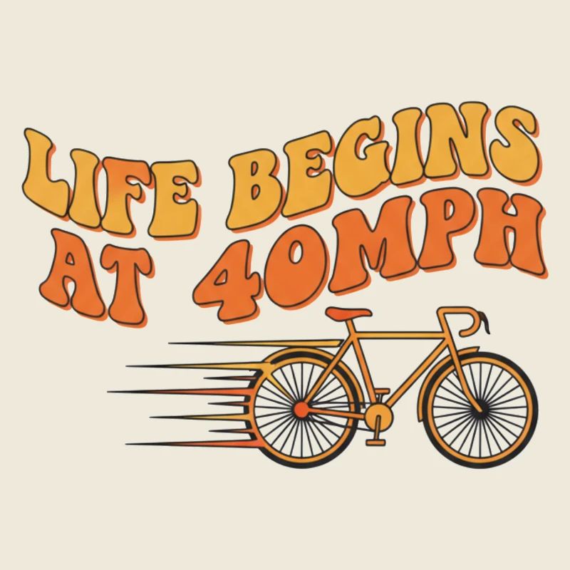 La vie rétro commence à 40MPH Art du vélo
