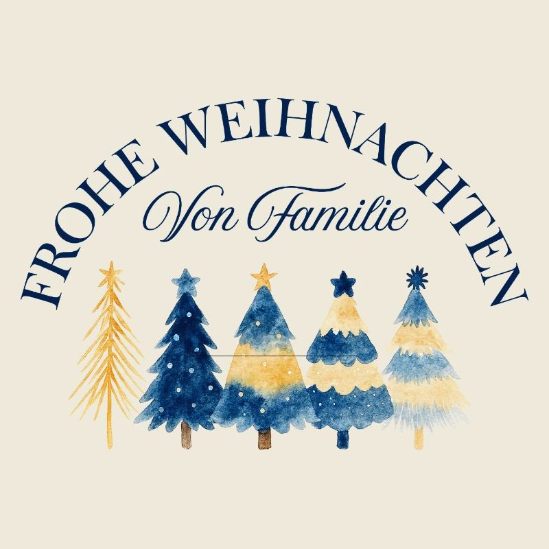 Arbre généalogique de Noël Aquarelle