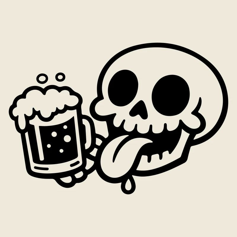 Skelett Bierglas Lustig
