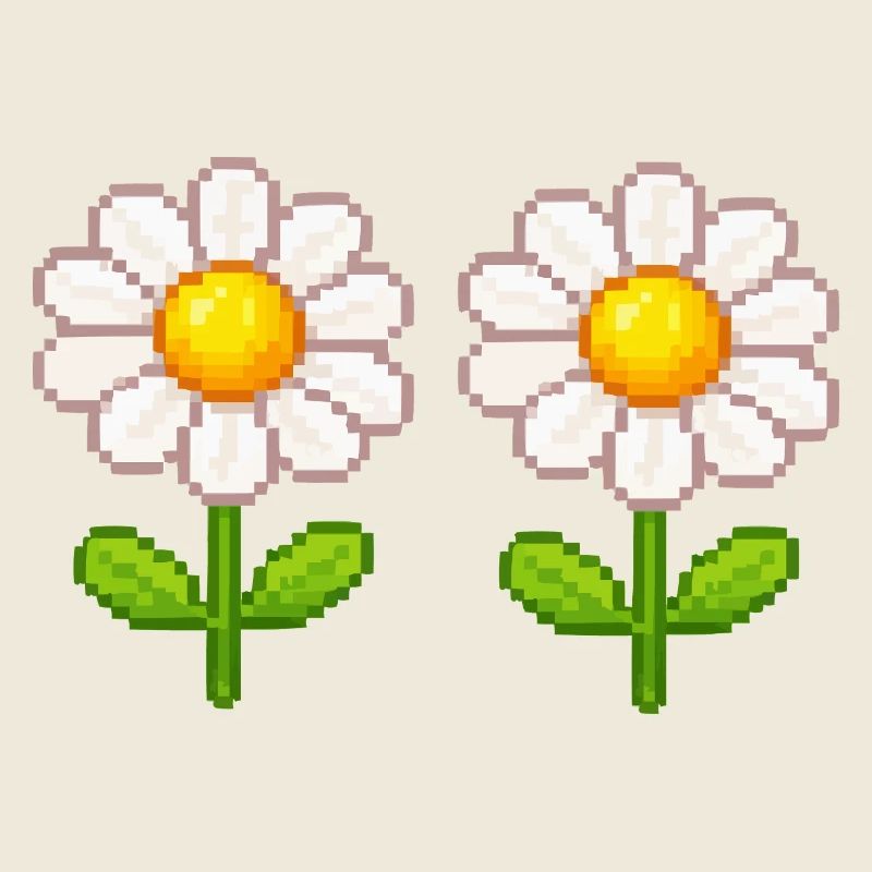 Pixel Daisy Doppelblüten