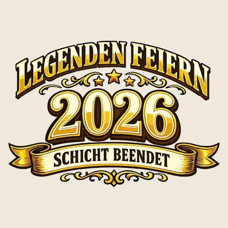 Legenden feiern 2026 Schicht beendet Spruch