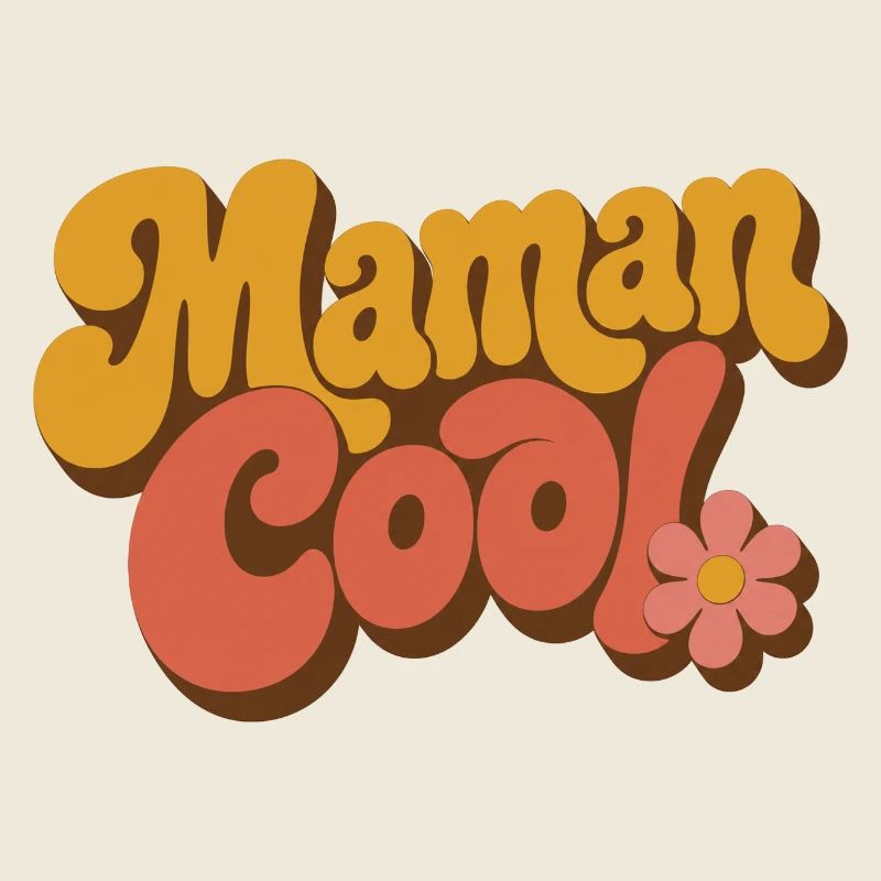 Mama Cool rétro fleurs 70s
