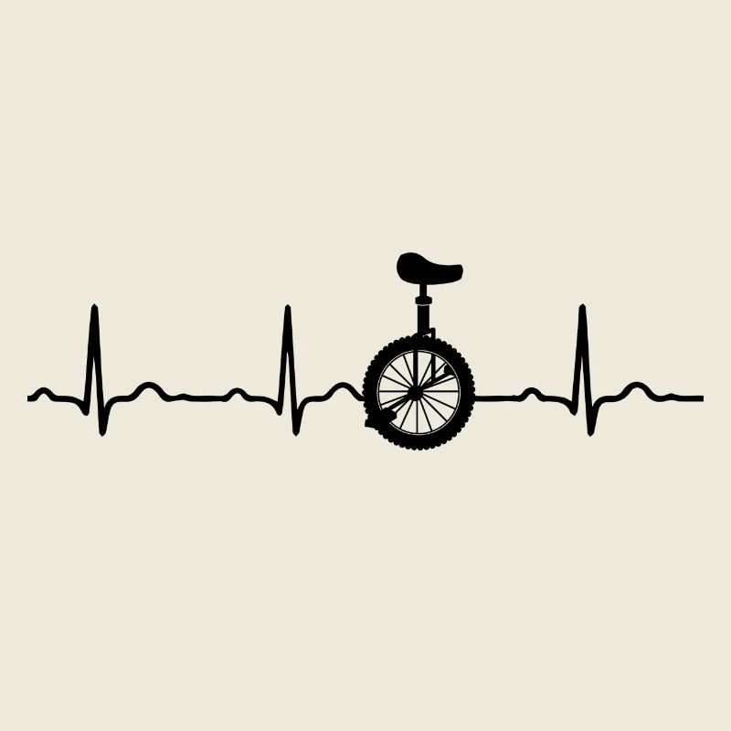 GESCHENK - EKG HERZSCHLAG MOUNTAINBIKE EINRAD