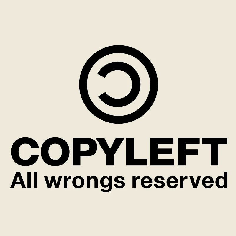 Copyleft Alle Unrecht vorbehalten