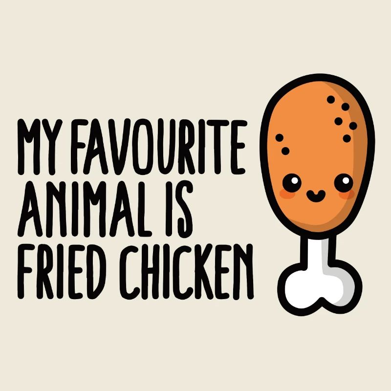 Mon animal préféré est le dessin animé mignon de poulet frit