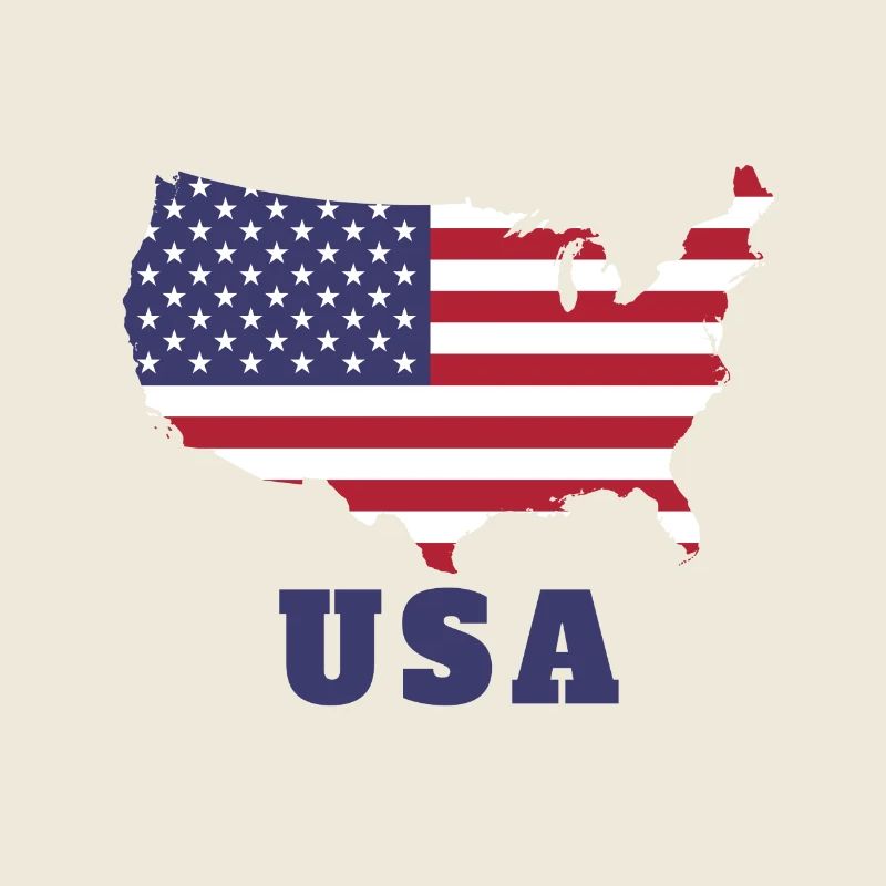 Drapeau Silhouette États-Unis