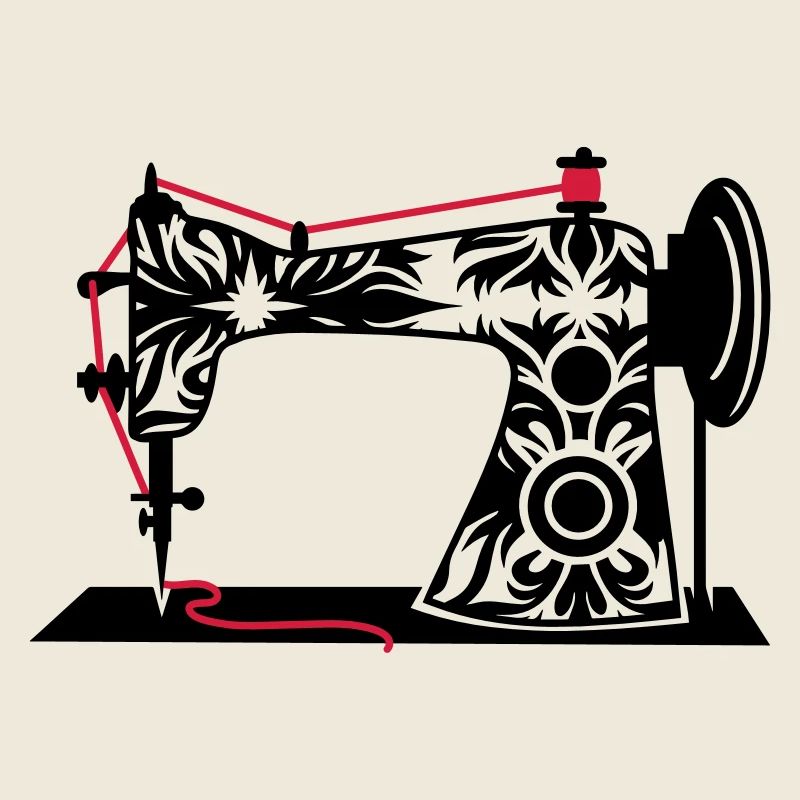 Une antique machine à coudre