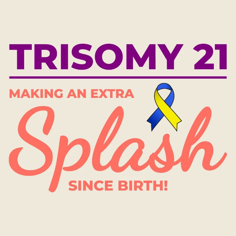 Down-Syndrom-Bewusstsein Trisomie 21 Splash