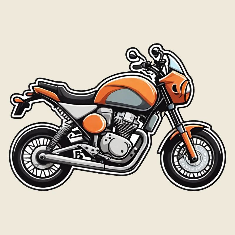 Orange Cruiser Motorradkunst