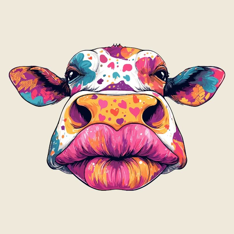 Pop Art coloré de vache