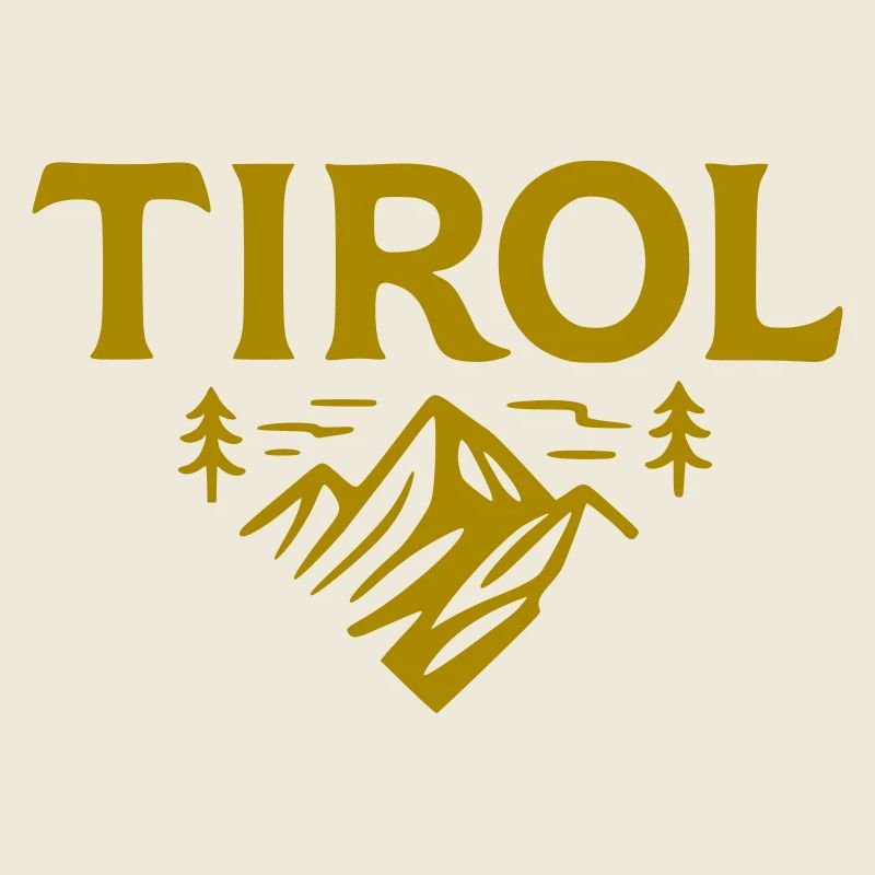 Tirol Minimalist Mountain Gold Emblem
