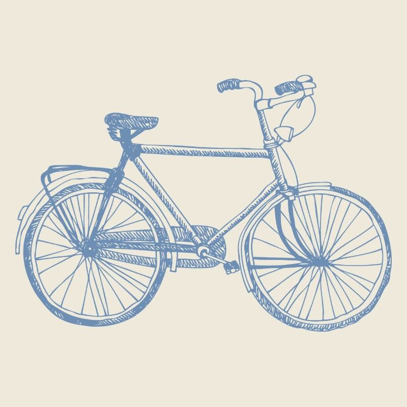 Cyclist Retro Sketch Vintage Silhouette