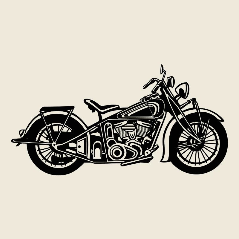 Chopper / Bobber Motorcycle 03_black