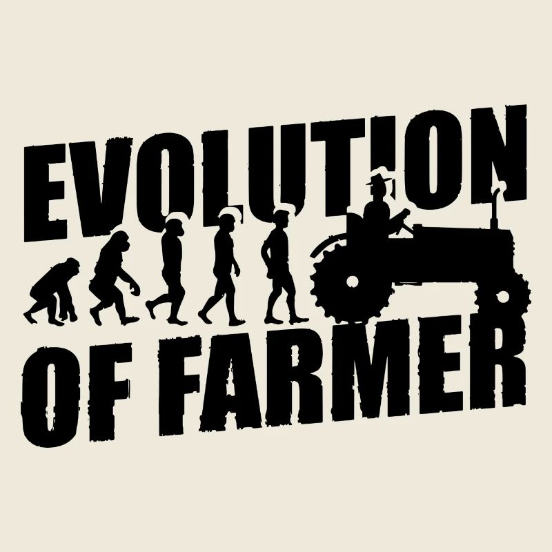 Evolution des Landwirtes Farmer Traktor