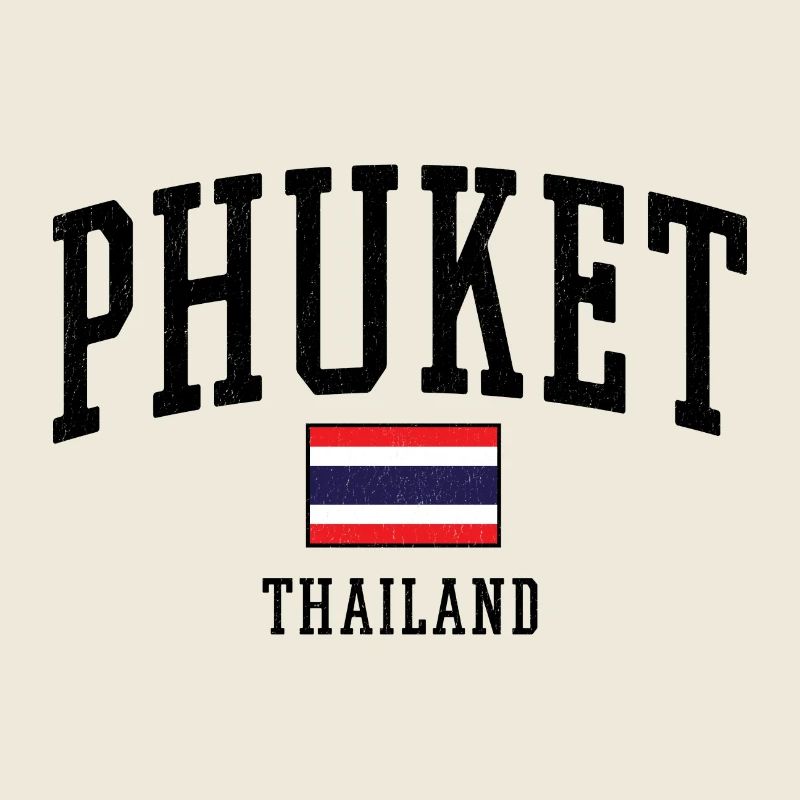 Phuket Thailand Flaggenmotiv Grafik