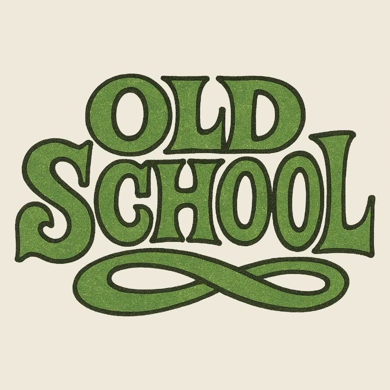 Emblème vert de la vieille école