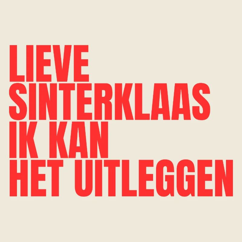 Typographie douce de Sinterklaas humoristique