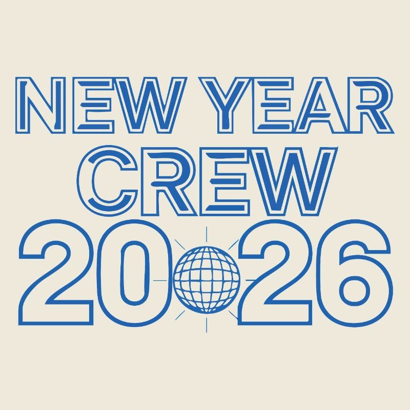 Tee de célébration du Nouvel An Crew 2026