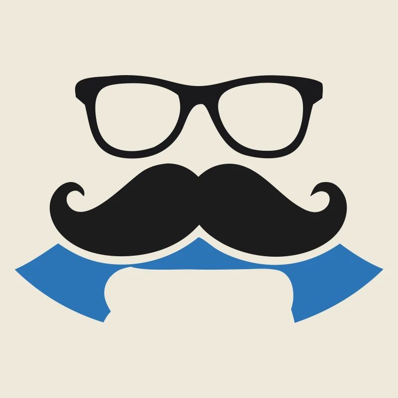 Hipster Schnurrbart Banner Logo
