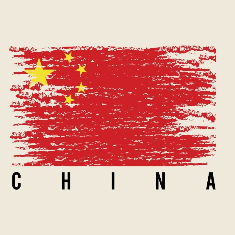 Drapeau chinois pinceau