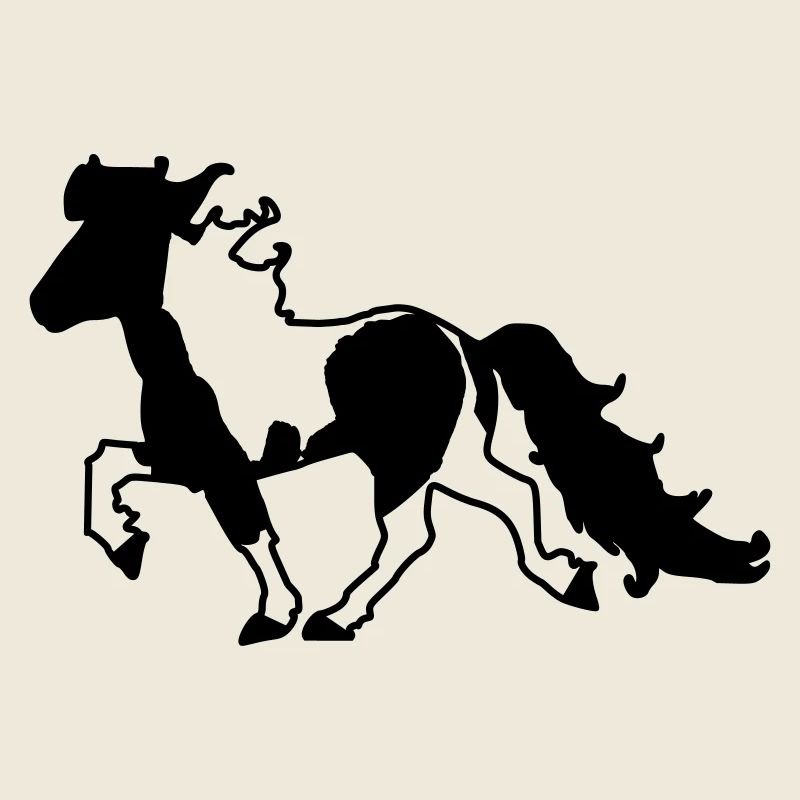 Islandpferd Schecke verspielt 