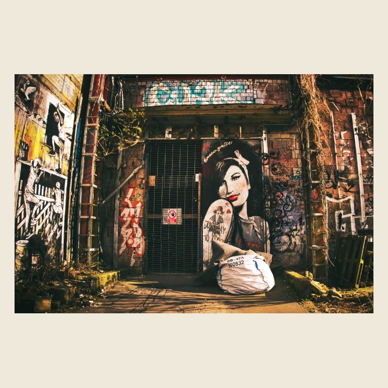Portrait de graffiti urbain dans le style de la rue