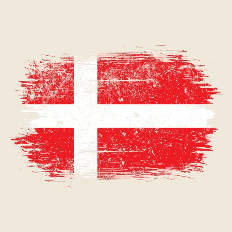 Brushstroke Danish Flag