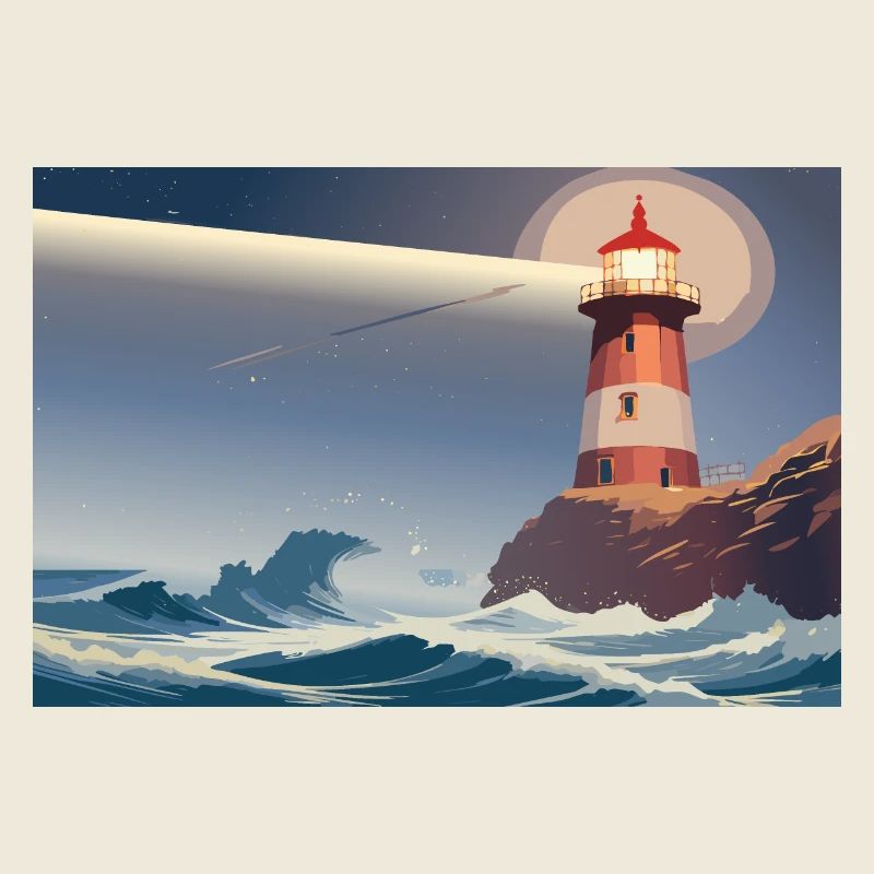 Leuchtturm bei Nacht