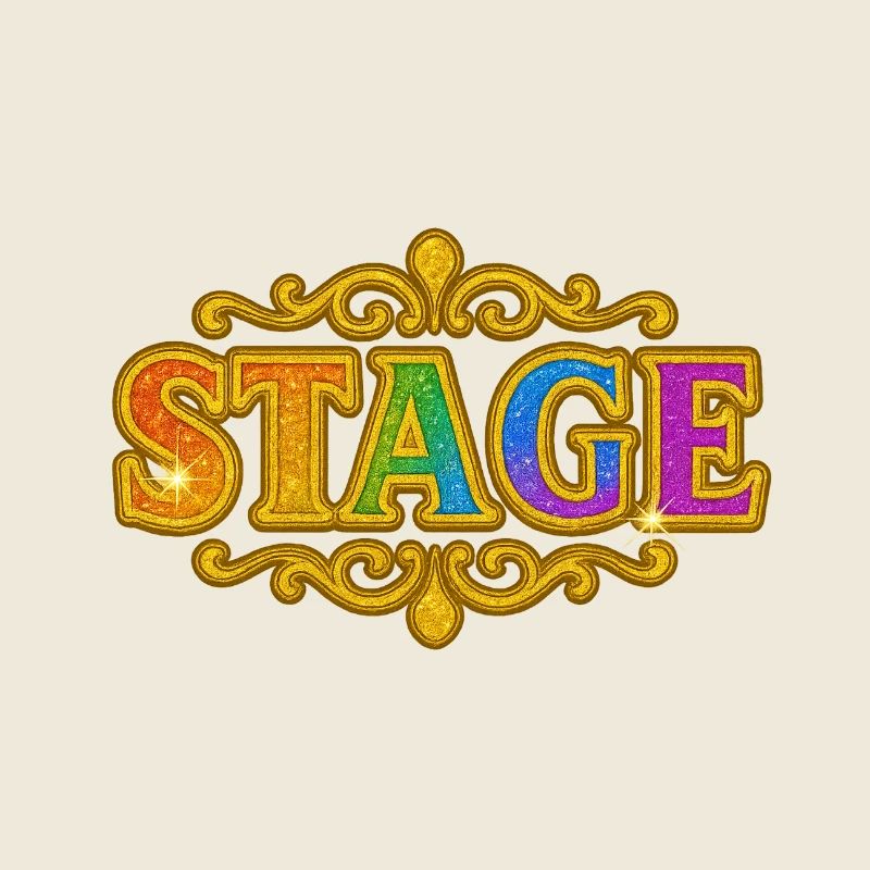 STAGE Bühnen-Motiv mit buntem Glanz