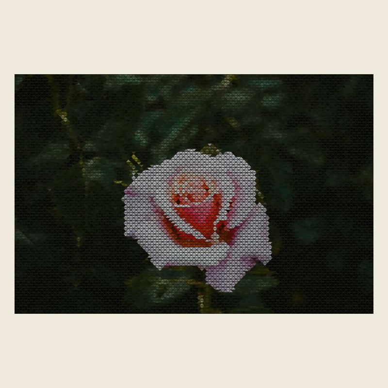 Mosaïque de roses en vert foncé