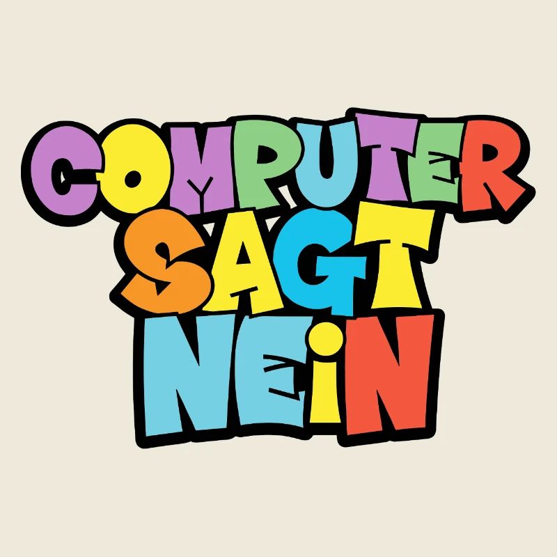 Bunte Computer Sagt Nein Grafik