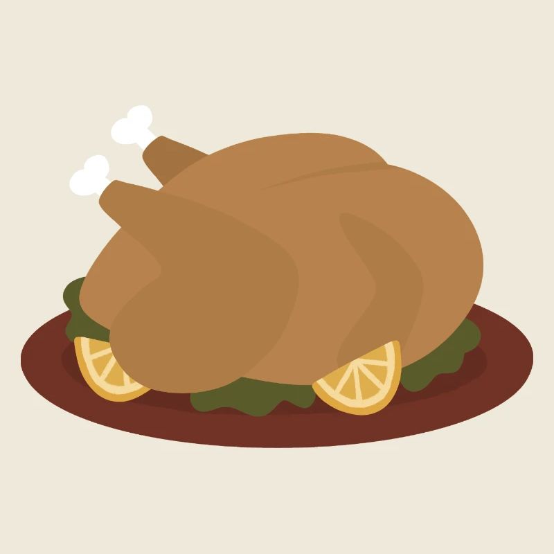 Gerösteter Truthahn mit Zitronengarnitur