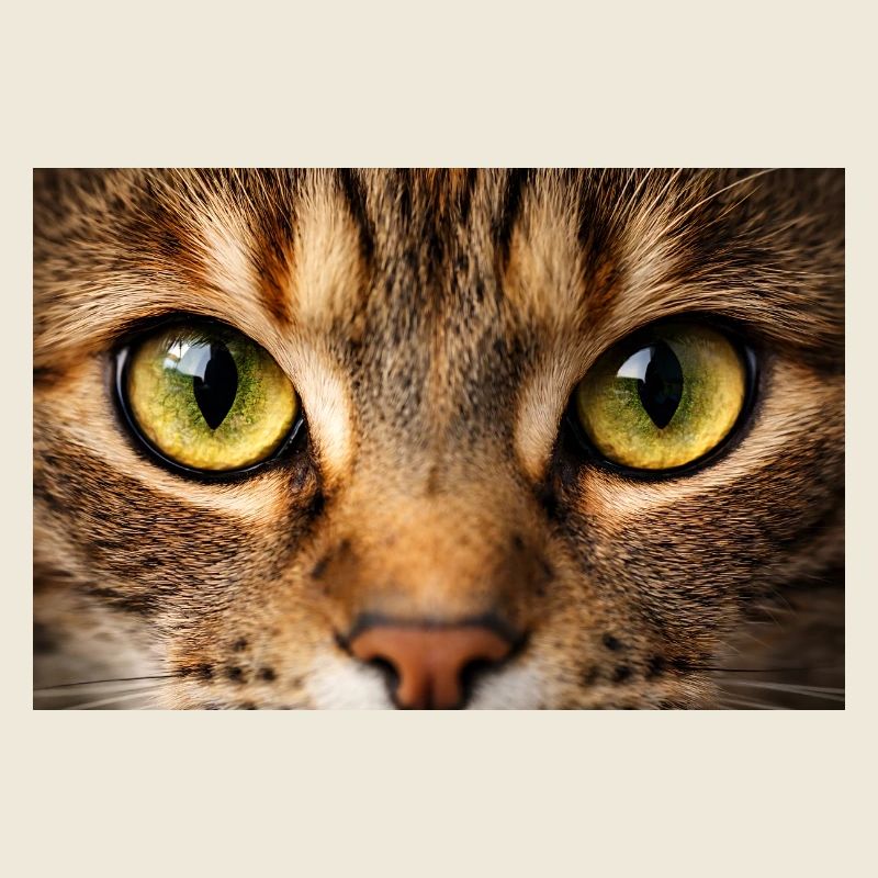 Œil de chat en gros plan