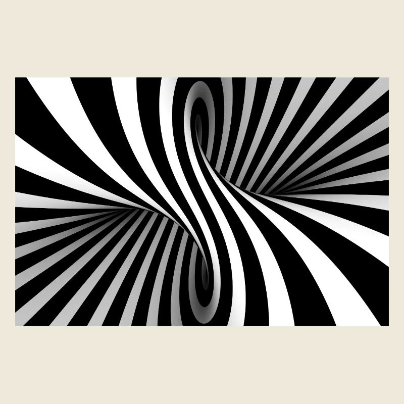 Illusionsspirale Schwarz-Weiß