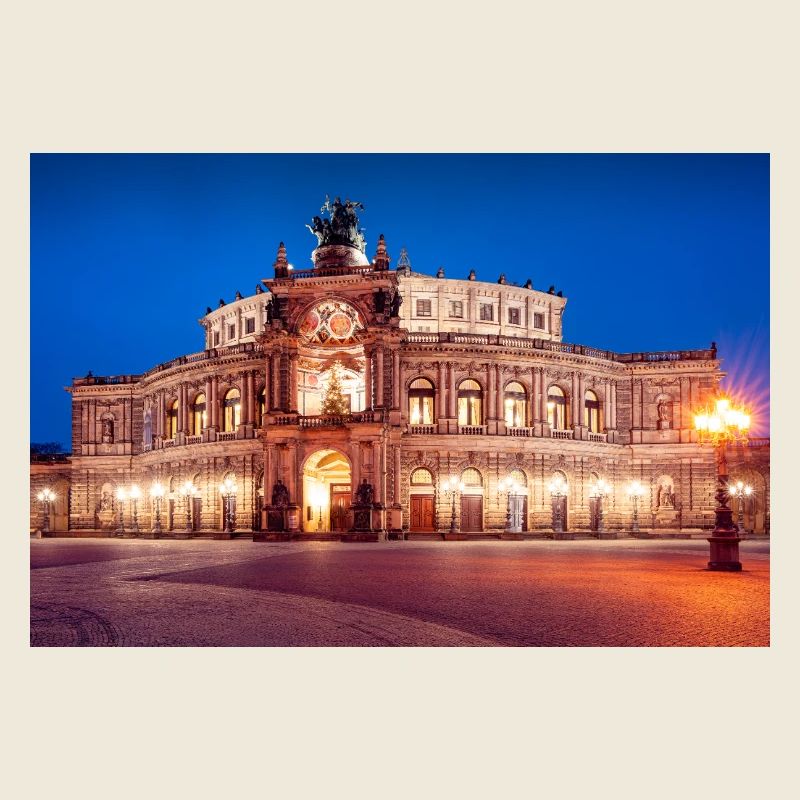 Semperoper de Dresde en soirée