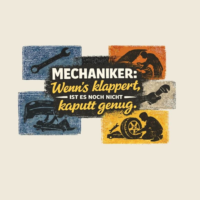 Mechaniker Spruch Illustration