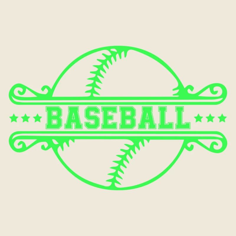 Neon Baseball Emblem Retro