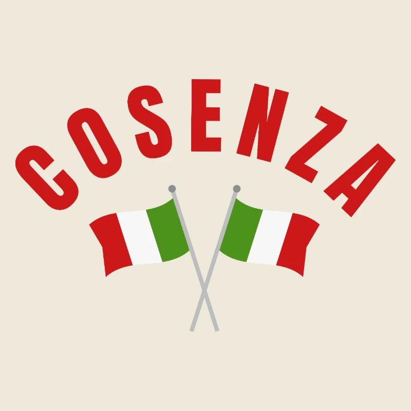 Cosenza Crossed Italian Flags