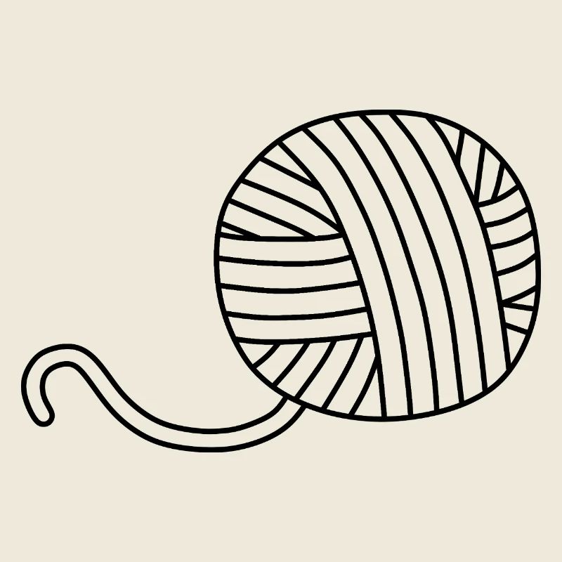 Ball of Yarn Illustration