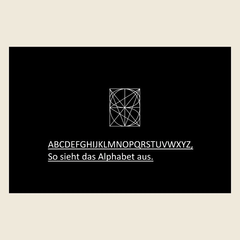 Geometrisches Alphabet Quadrat