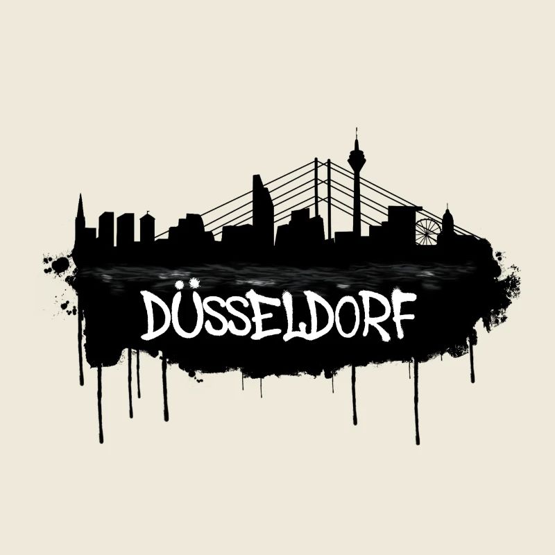 Düsseldorf Graffiti Skyline